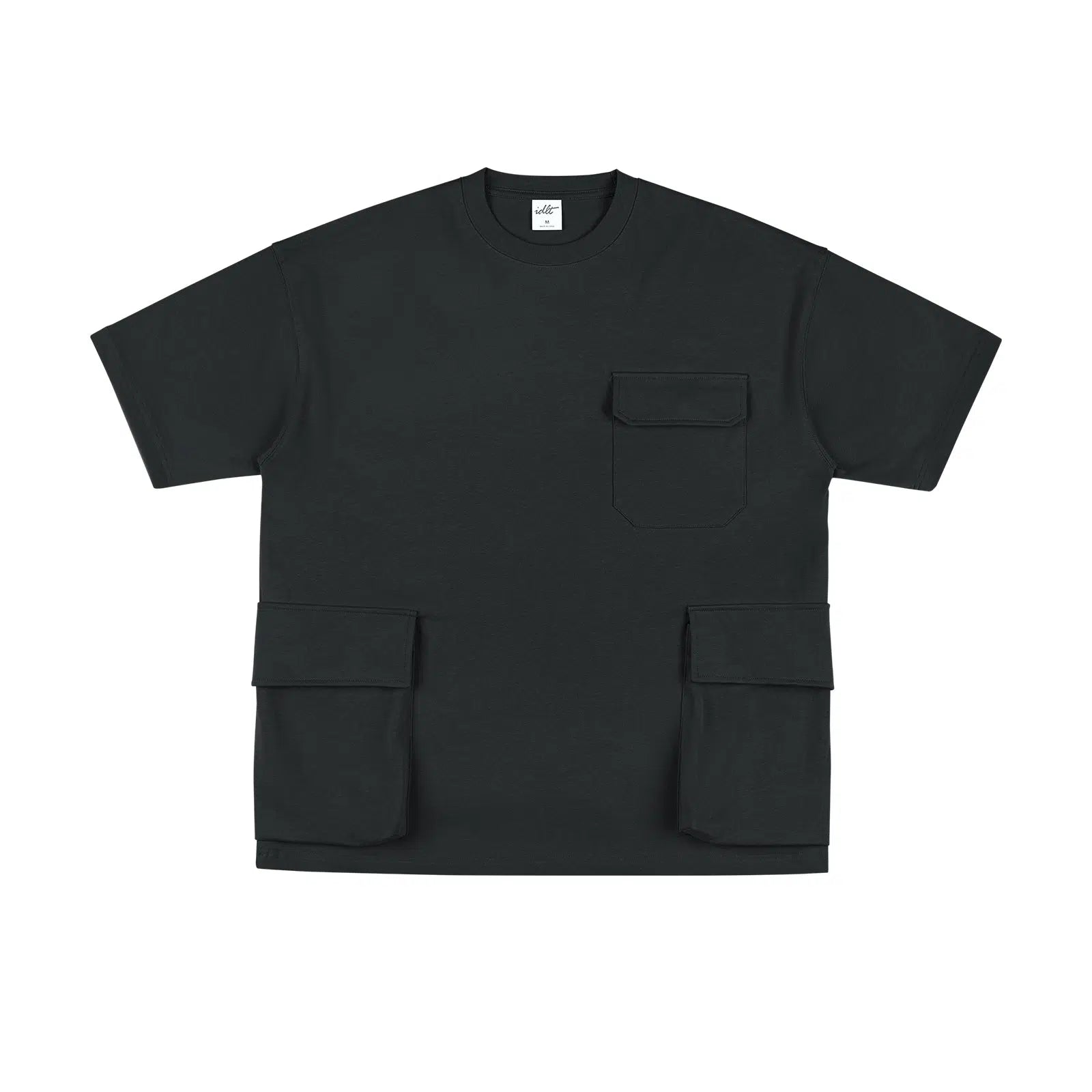 Multiple Pockets Drop Shoulder T-shirt