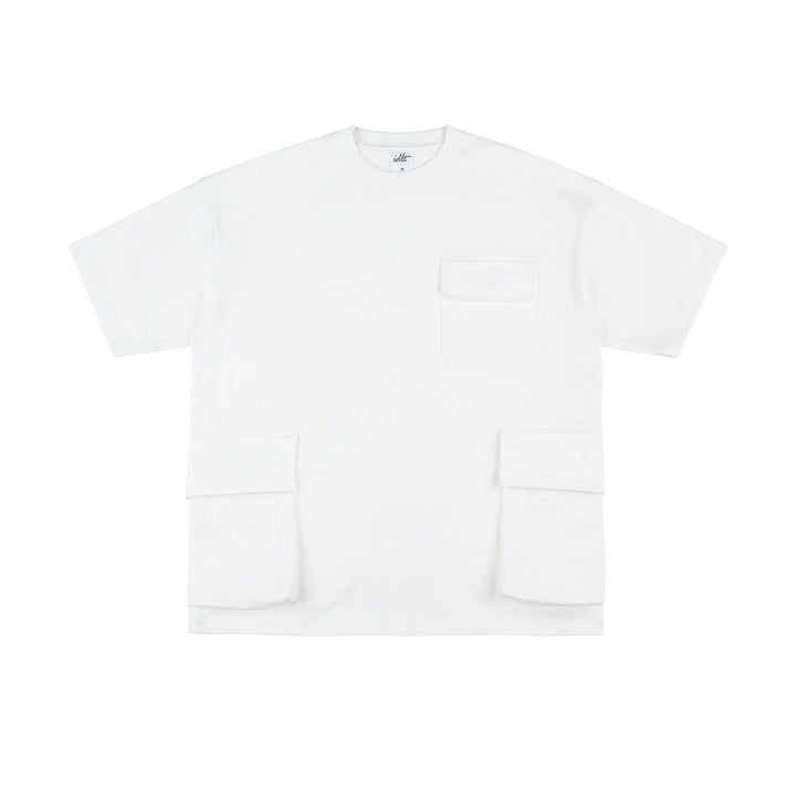 Multiple Pockets Drop Shoulder T-shirt