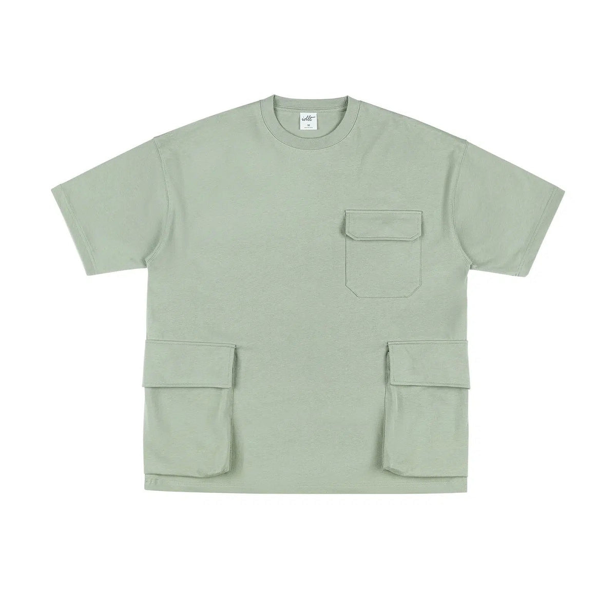 Multiple Pockets Drop Shoulder T-shirt