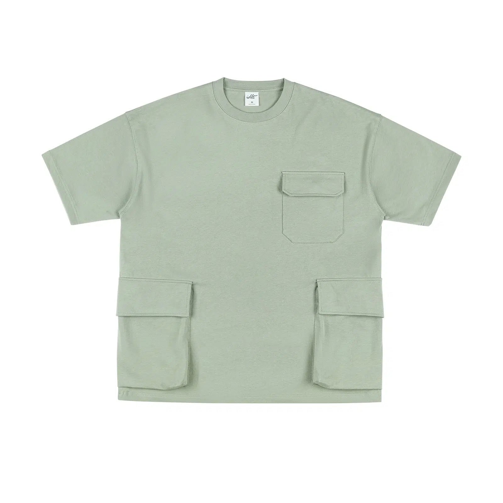 Multiple Pockets Drop Shoulder T-shirt