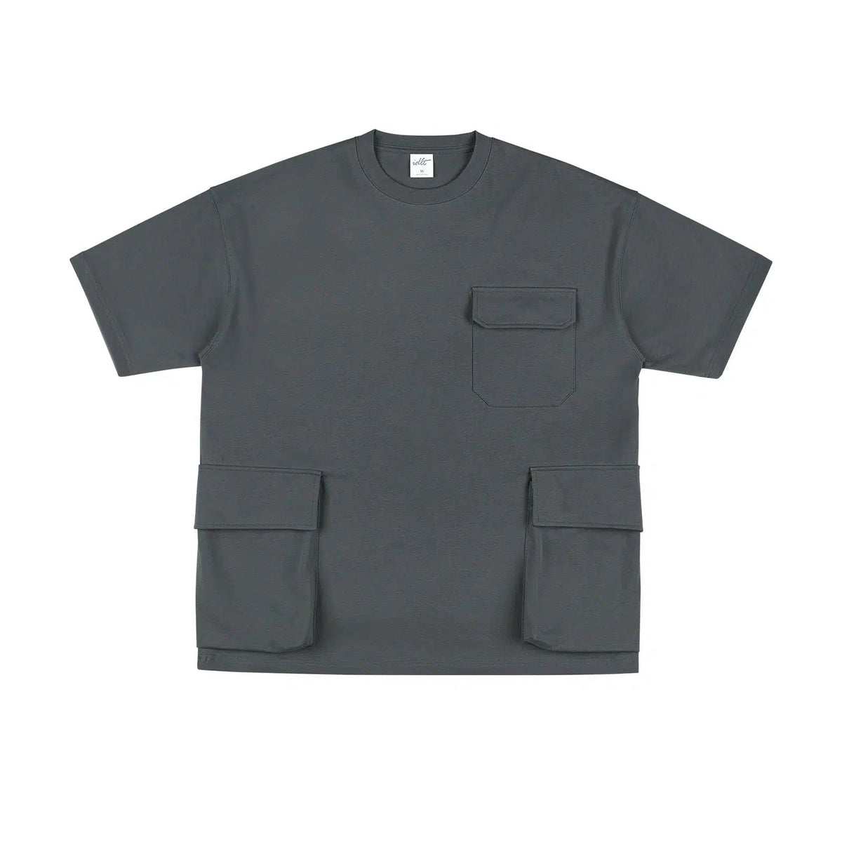 Multiple Pockets Drop Shoulder T-shirt