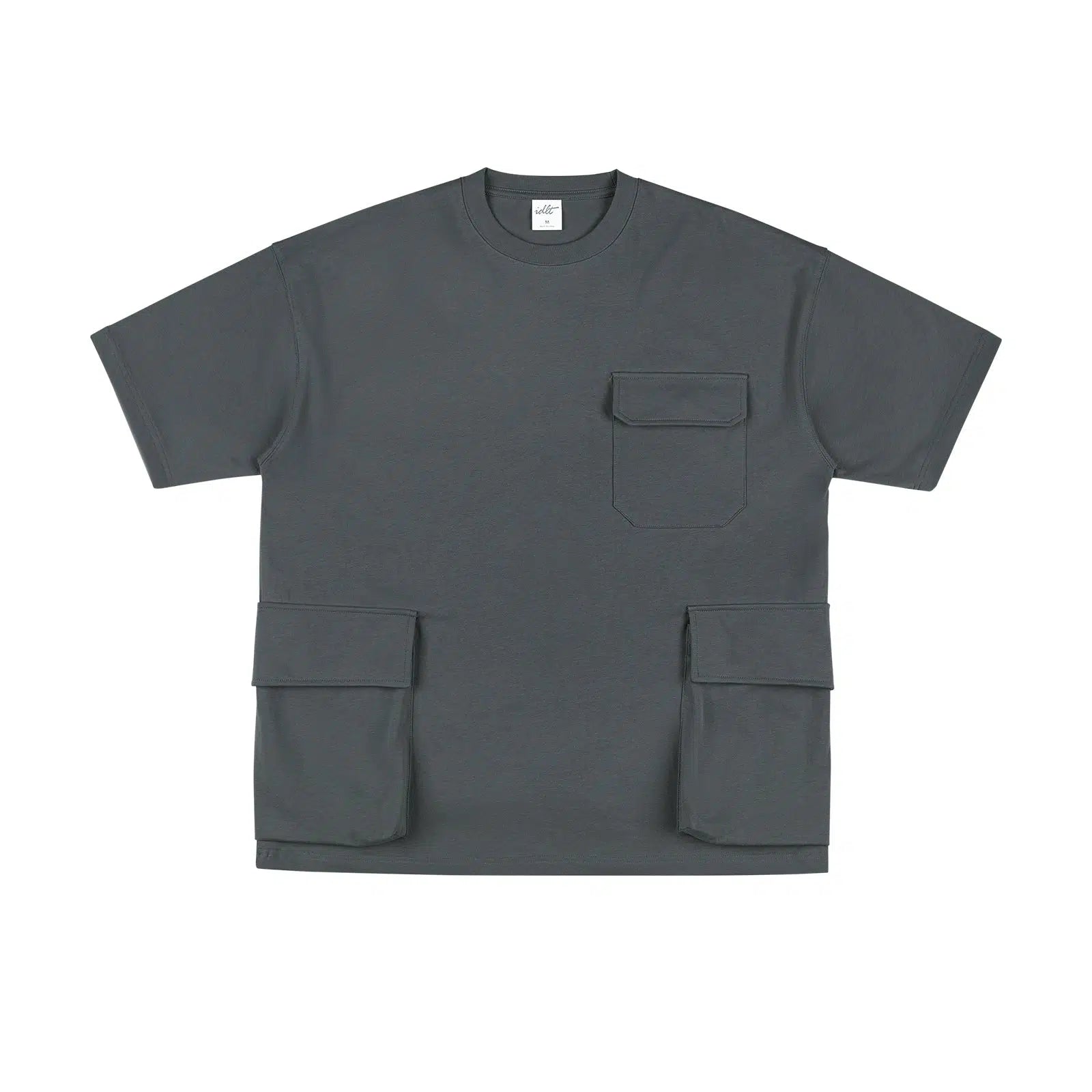 Multiple Pockets Drop Shoulder T-shirt