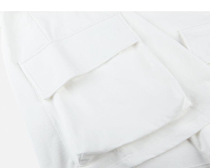 Multiple Pockets Drop Shoulder T-shirt