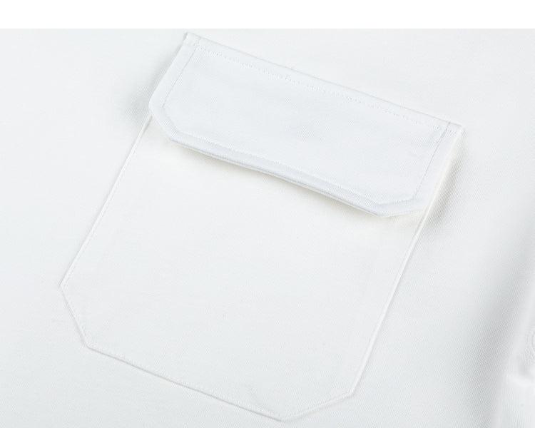 Multiple Pockets Drop Shoulder T-shirt