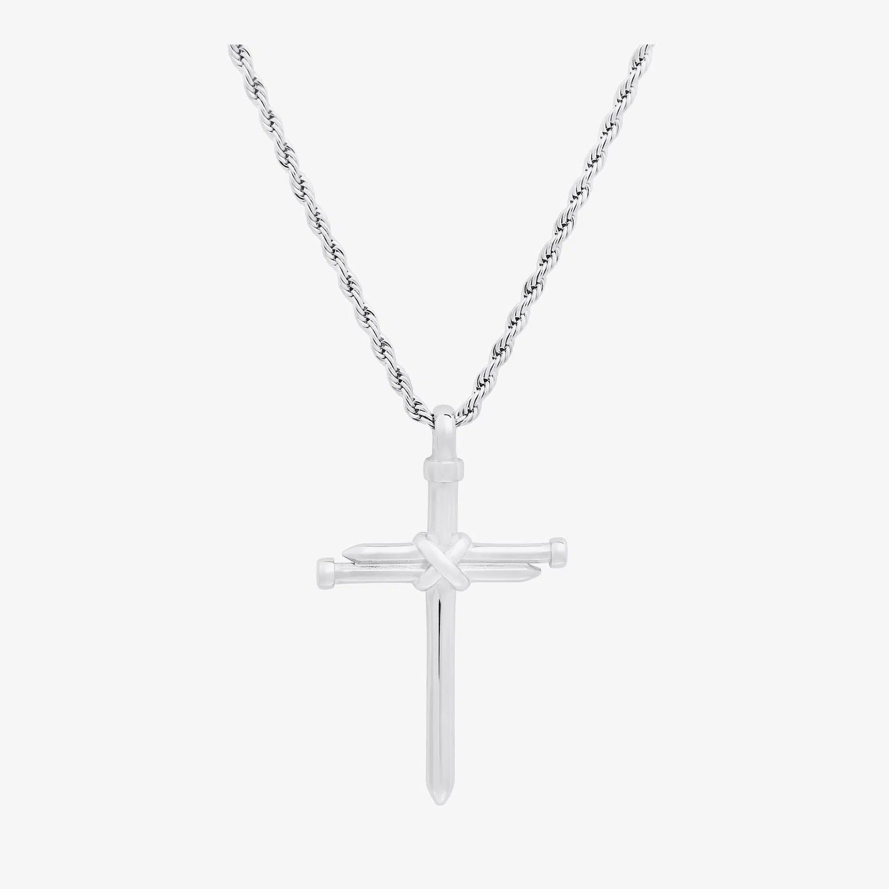 Nail Cross Pendant Necklace