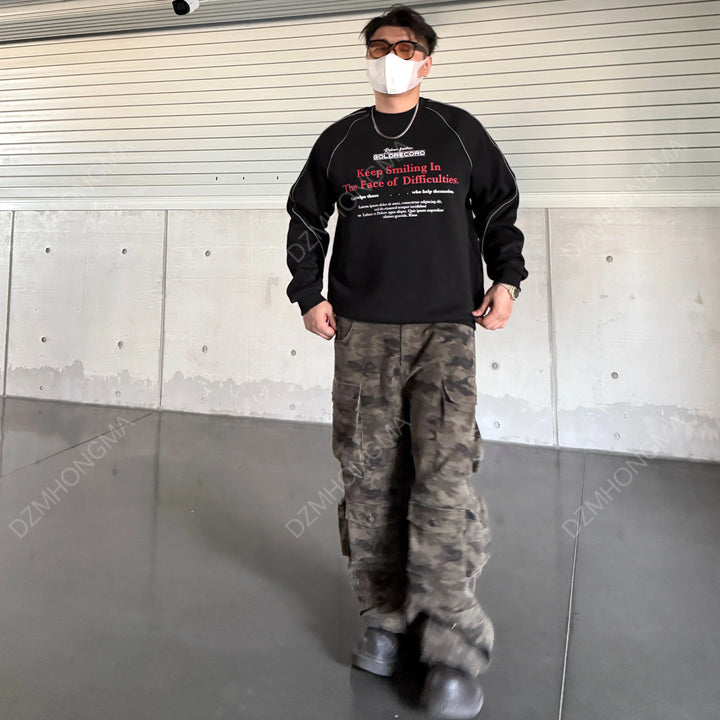 Camouflage Cargo Loose Fit Pants
