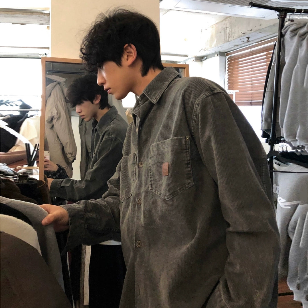 Corduroy Long Sleeve Casual Shirt