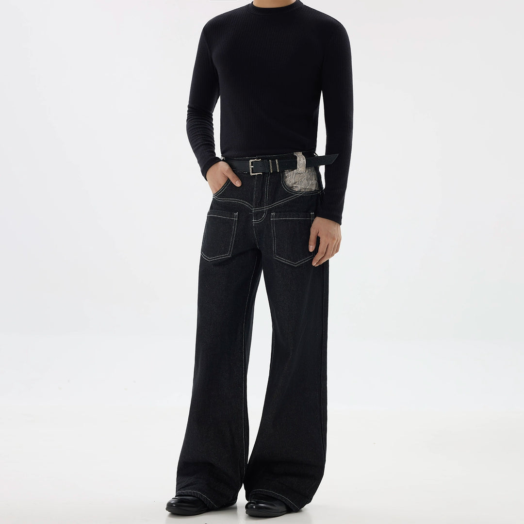 Calças Jeans Straight Leg Flare A-Line 