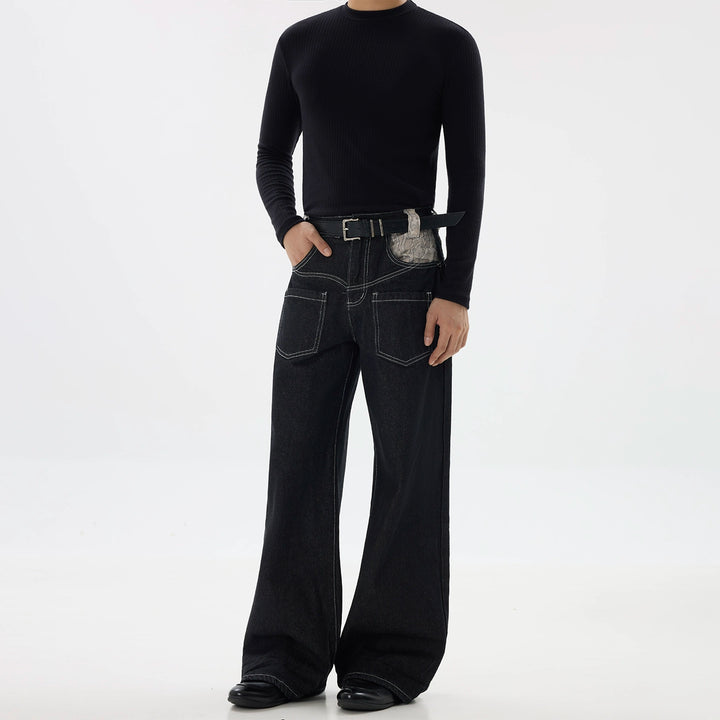 Calças Jeans Straight Leg Flare A-Line 