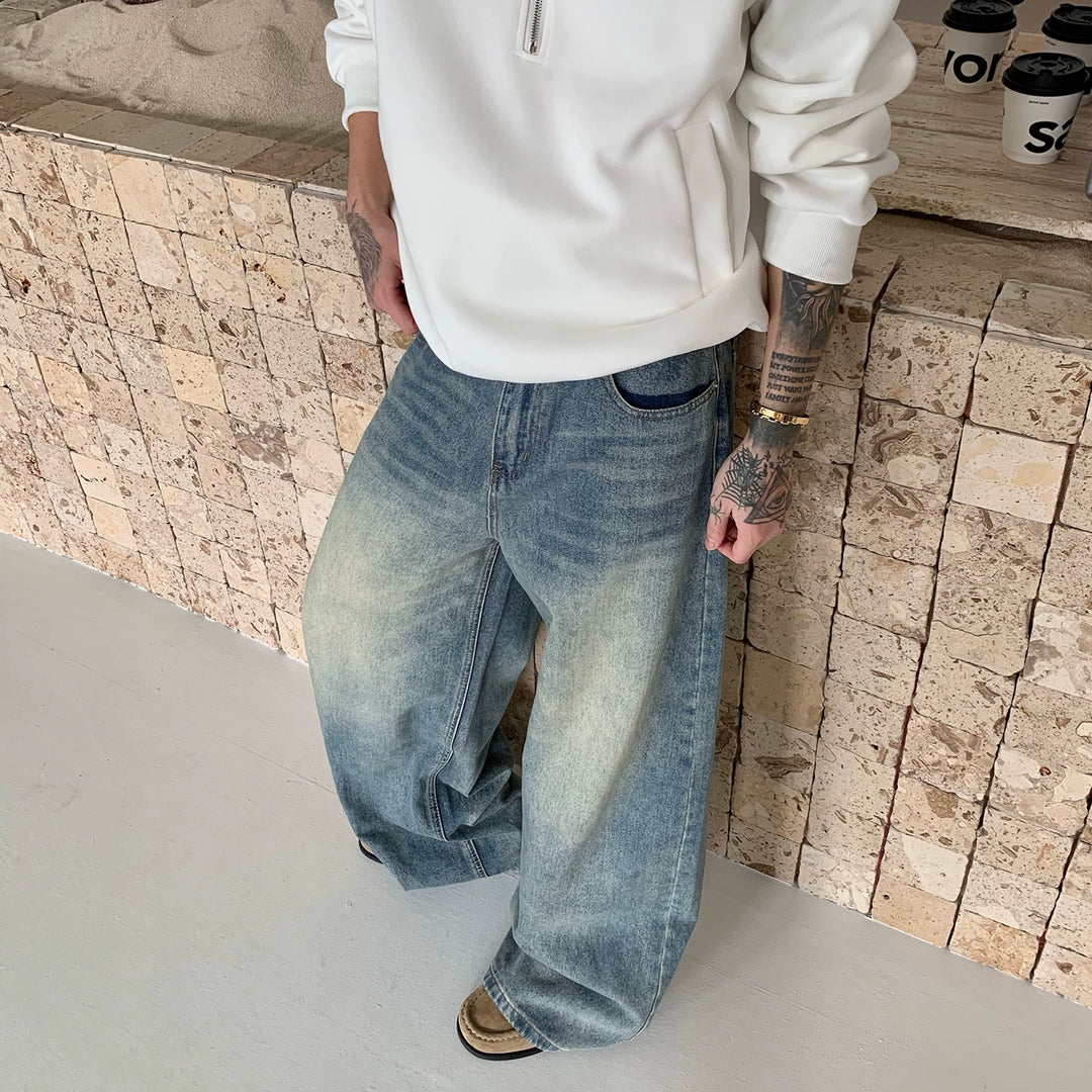 Washed Loose Fit Mopping Pants