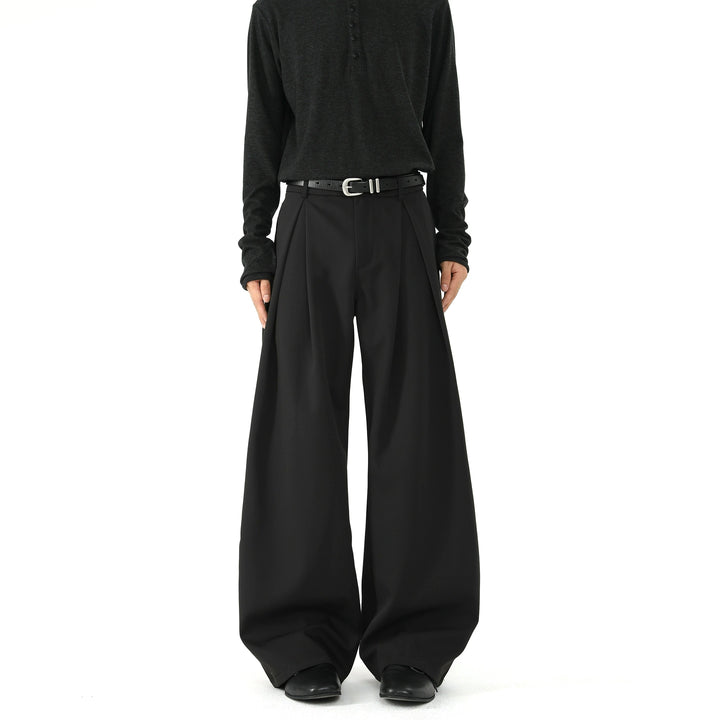 Wide Leg Loose Fit Draped Pants