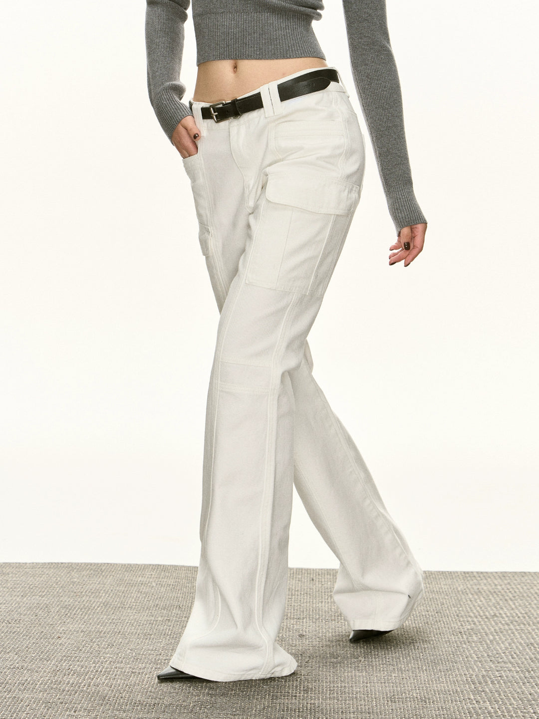 Retro Flared Wide-Leg Werkbroek 