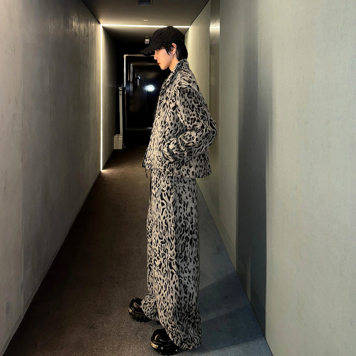 Leopard Print Casual Sweatshirt and Pants (sold separately)