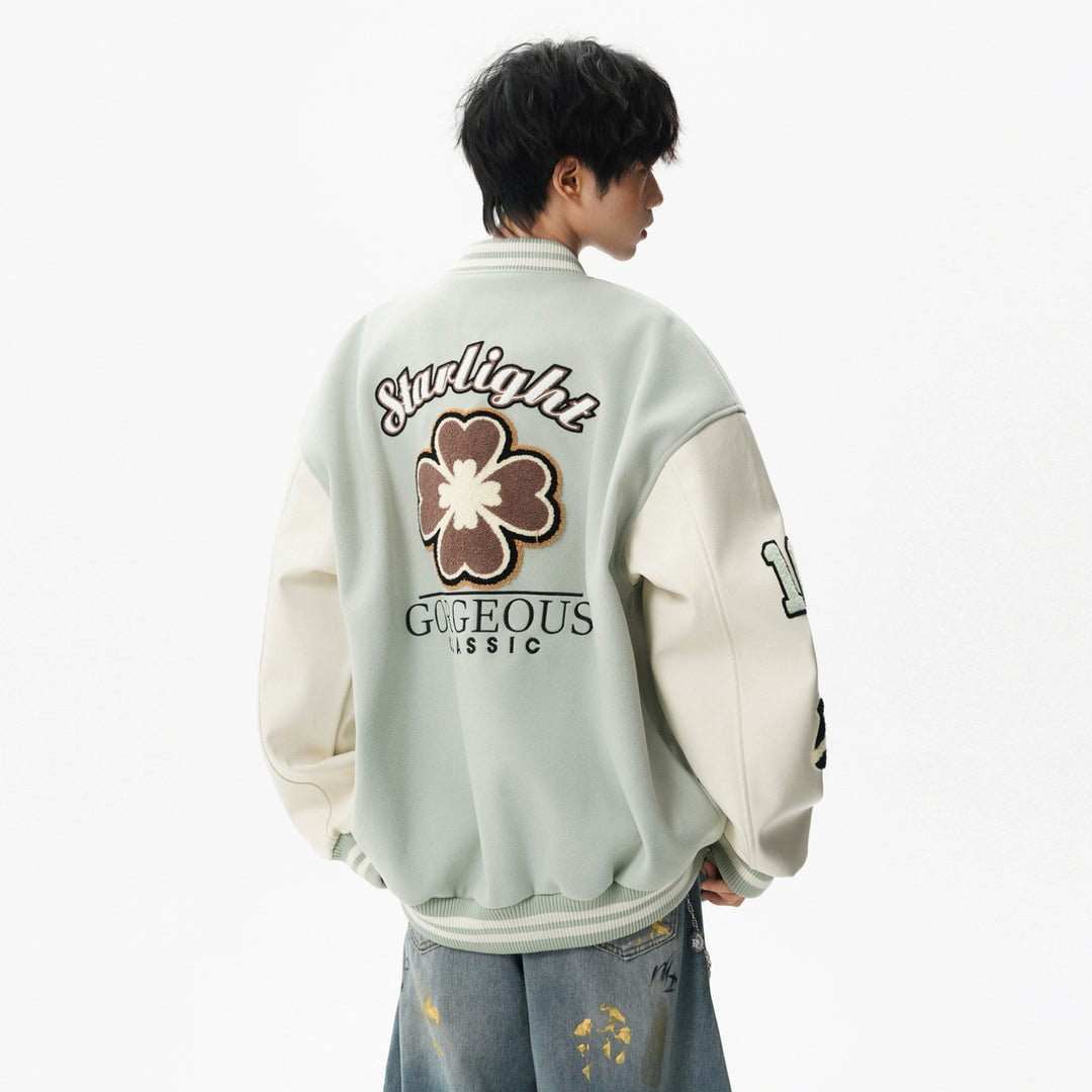 Embroidered Wool Baseball Jacket