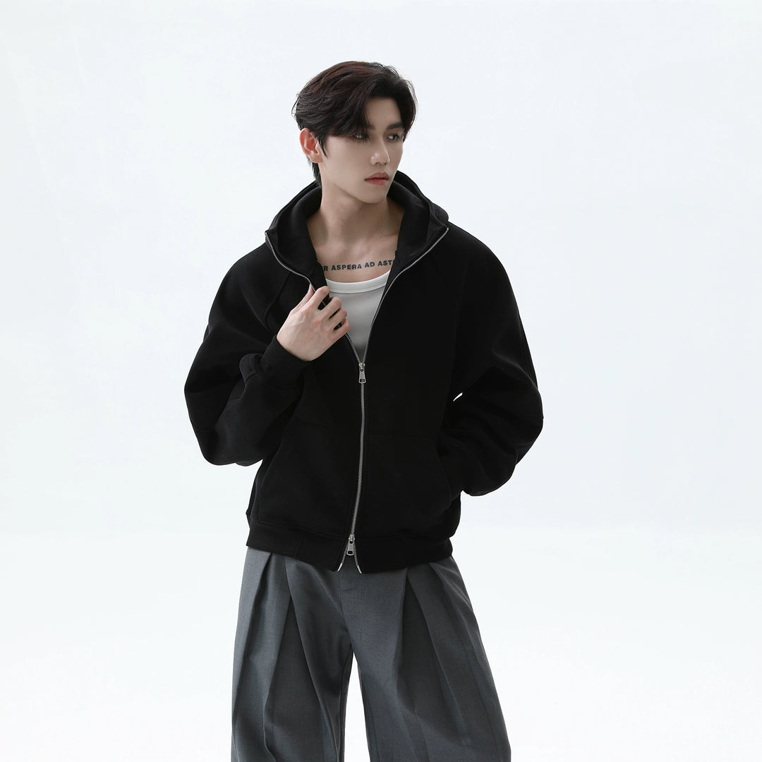 Oversized Raglan Sleeve Hooded Sweatshirt