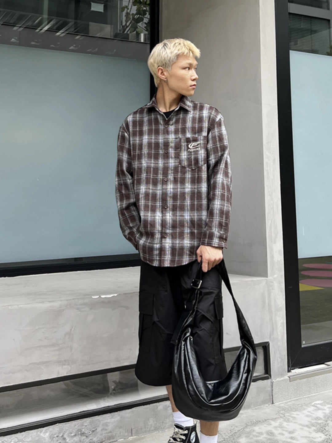 Erkekler için Yumuşak Hilal Omuz Çantası 