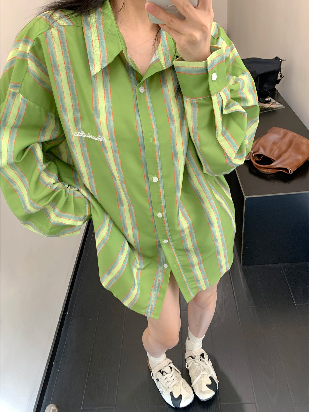 Vertical Striped Long Sleeve Shirt