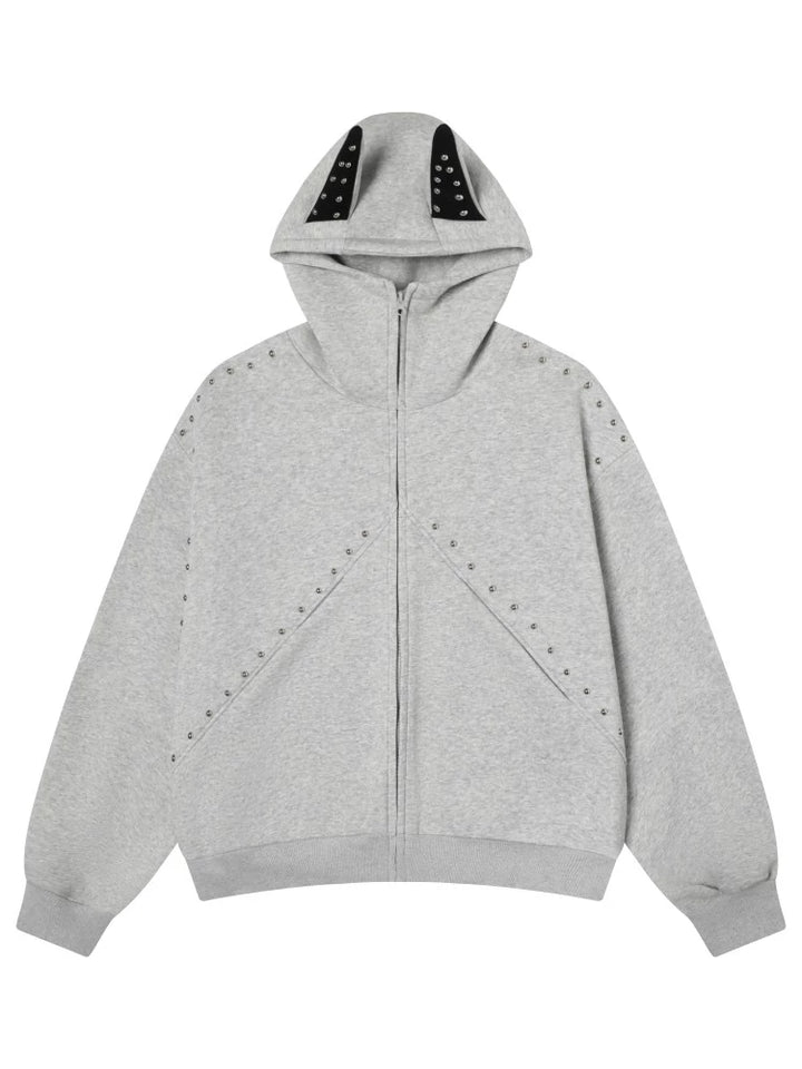 Rivet Hoodie met Kattenoorontwerp 