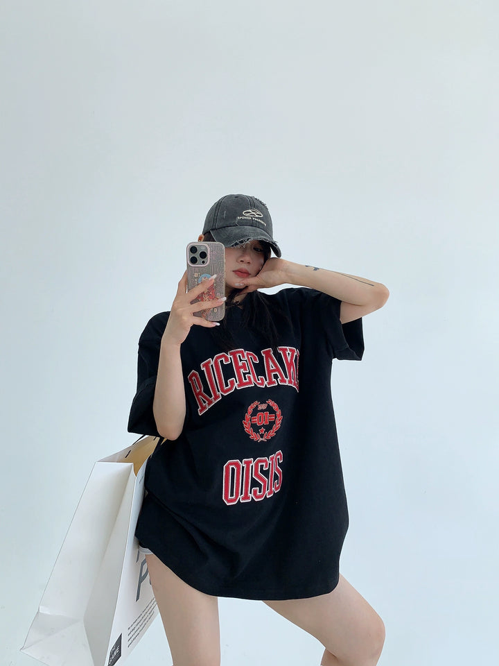 Loose Embroidered Short Sleeve T-Shirt