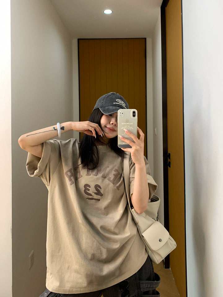 Letter Print Oversized T-Shirt