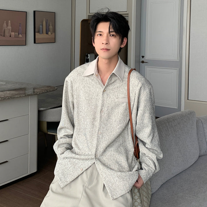 Double-Sided Long Sleeve Shirt Jacket