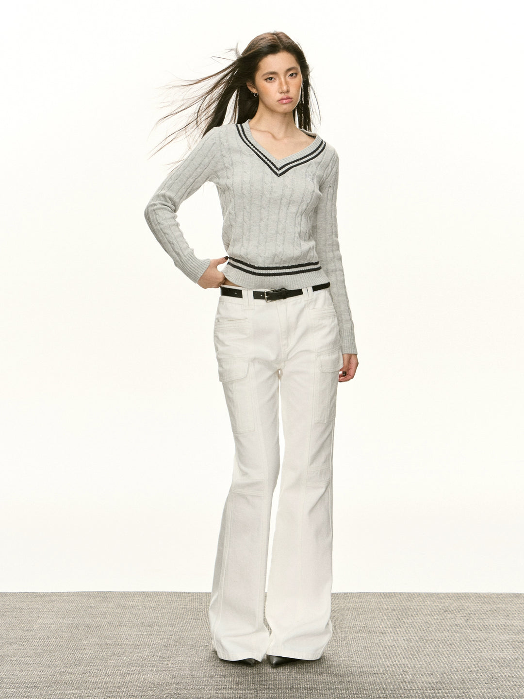 Retro Flared Wide-Leg Werkbroek 