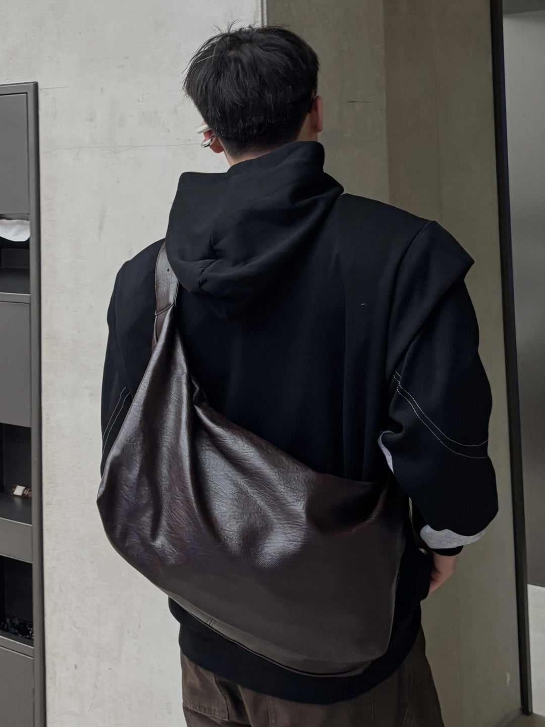 Soft Leather Large-Capacity Crossbody Bag