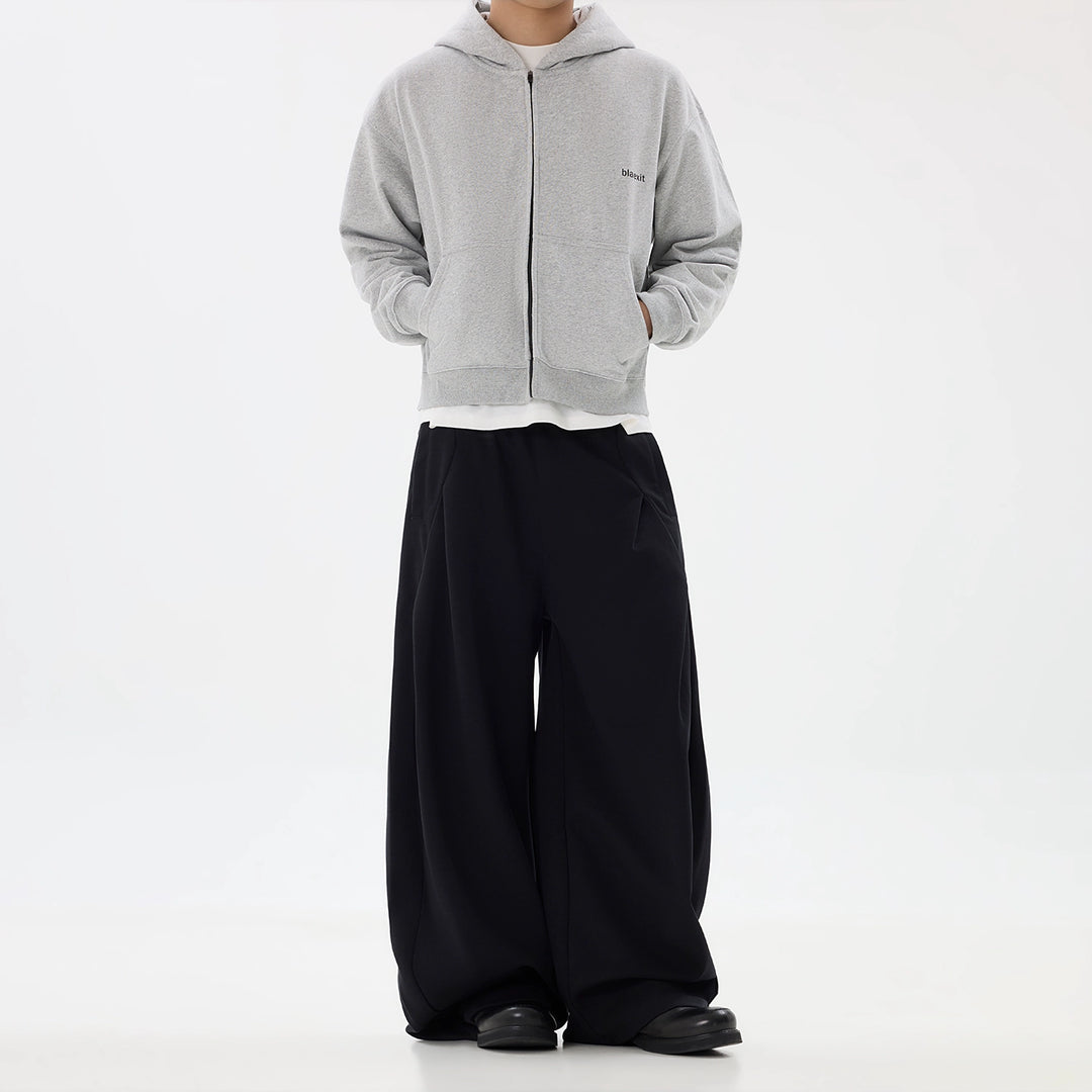 Faltenlose lockere gerade Bein Freizeit-Hosen 