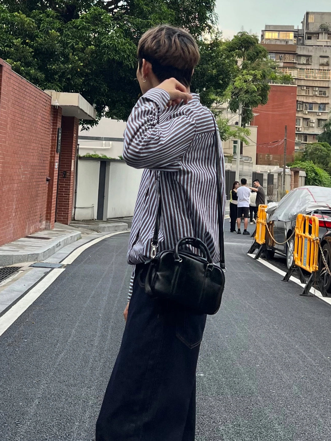 Retro Seyahat Askılı Kare Çanta 