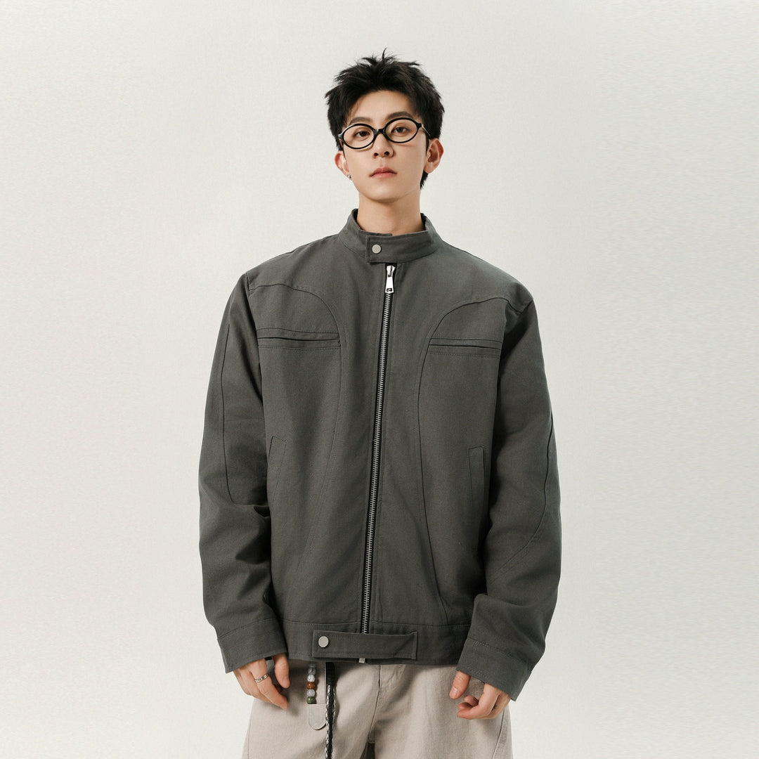 Retro Stand Krave Deconstructed Casual Jakke 