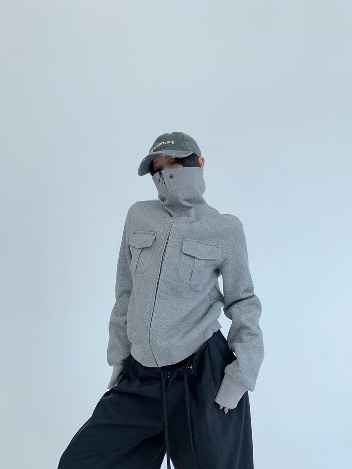 Stand Collar Short Casual Jacket