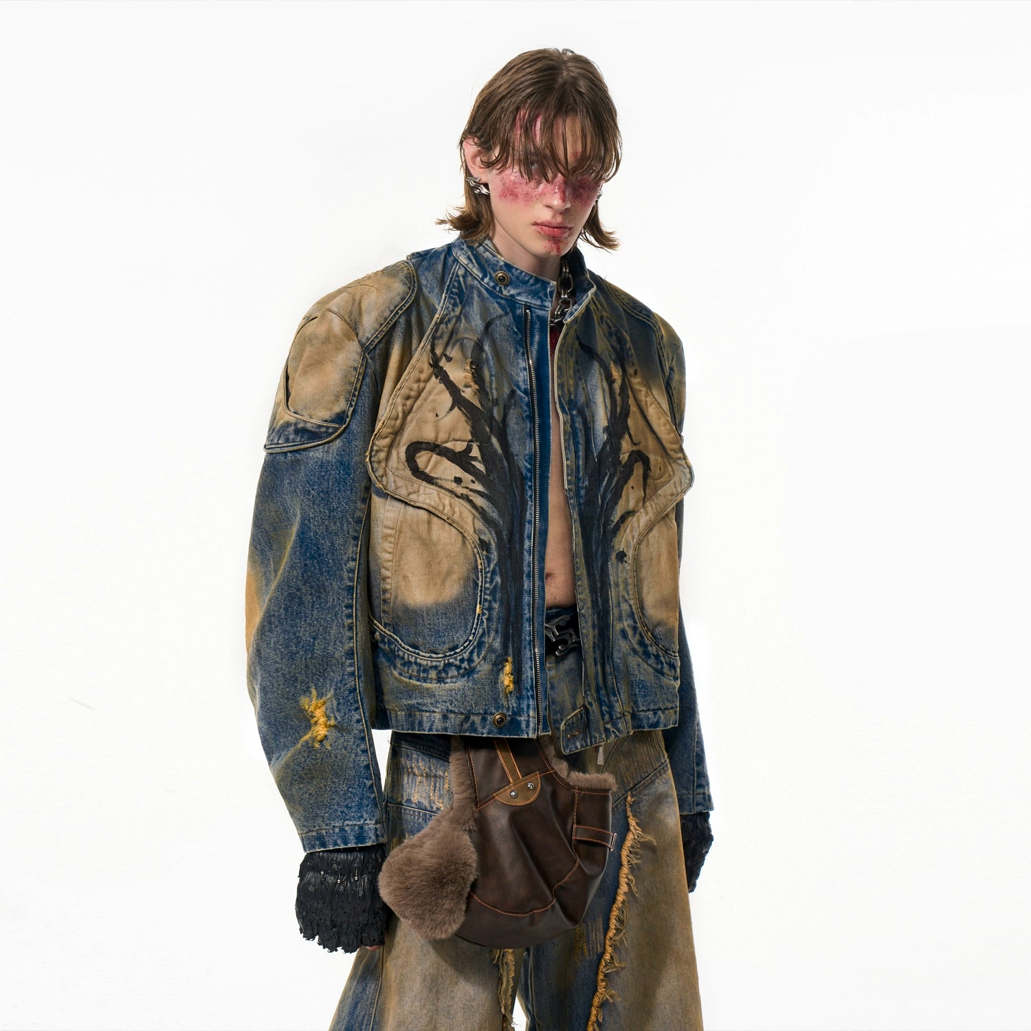 Distressed Hand-Painted Suit