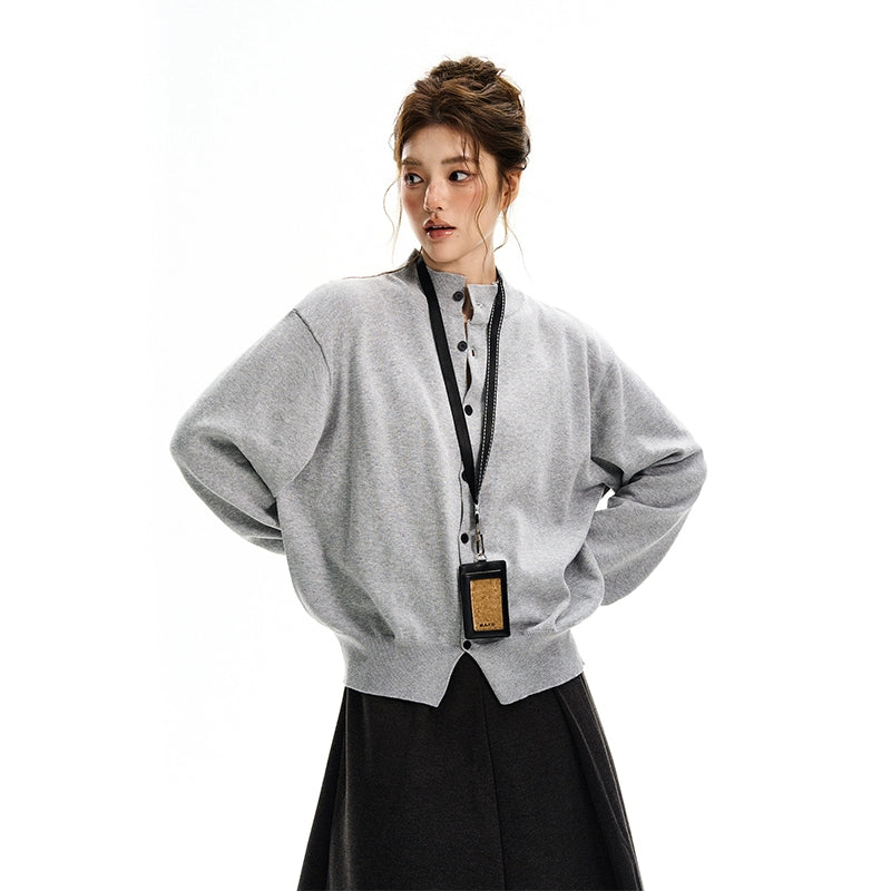 Knappe Front Strikket Cardigan Genser 