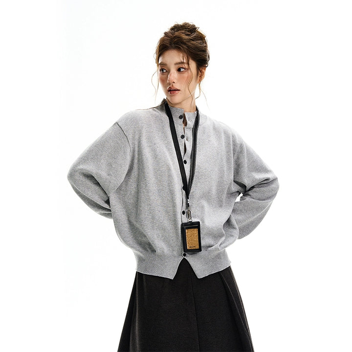 Knappe Front Strikket Cardigan Genser 