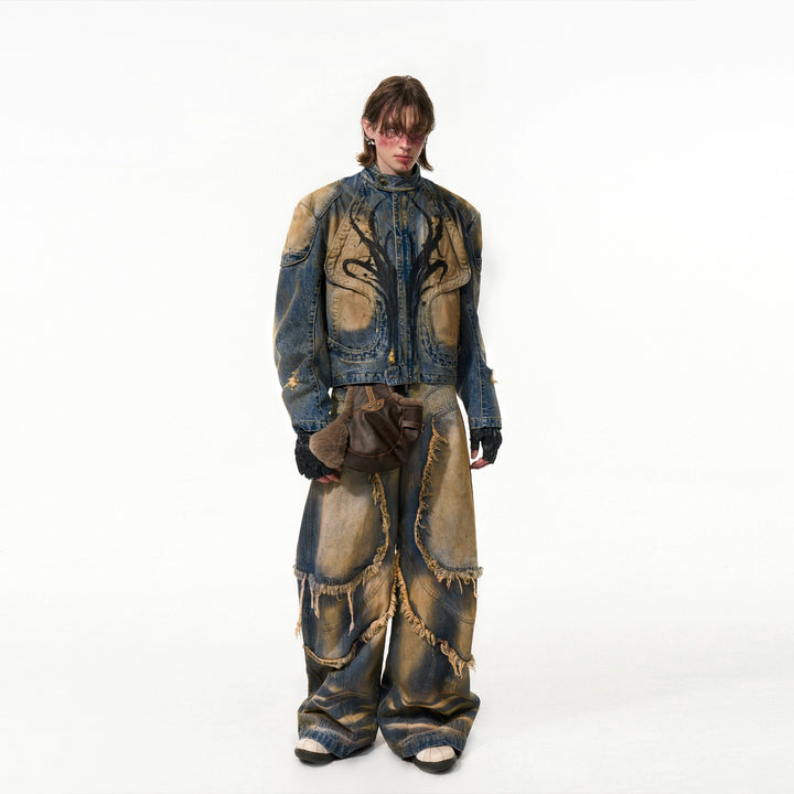 Distressed Hand-Painted Suit