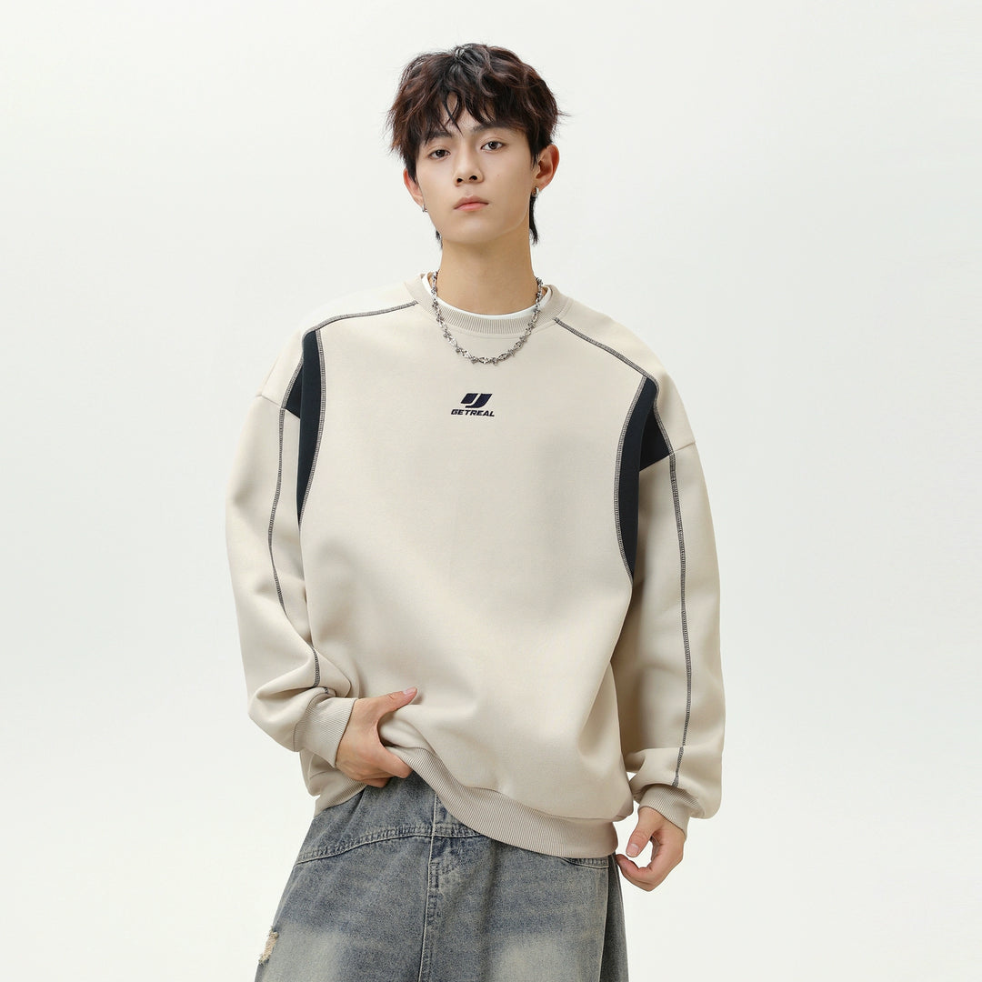 Contrast Raglan Sleeve Crewneck Sweatshirt