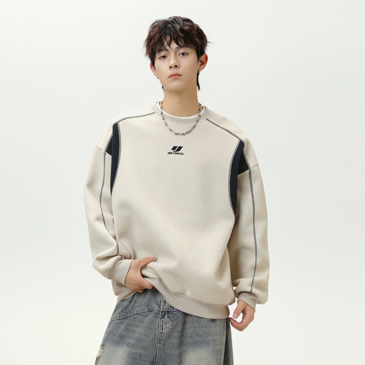 Contrast Raglan Sleeve Crewneck Sweatshirt