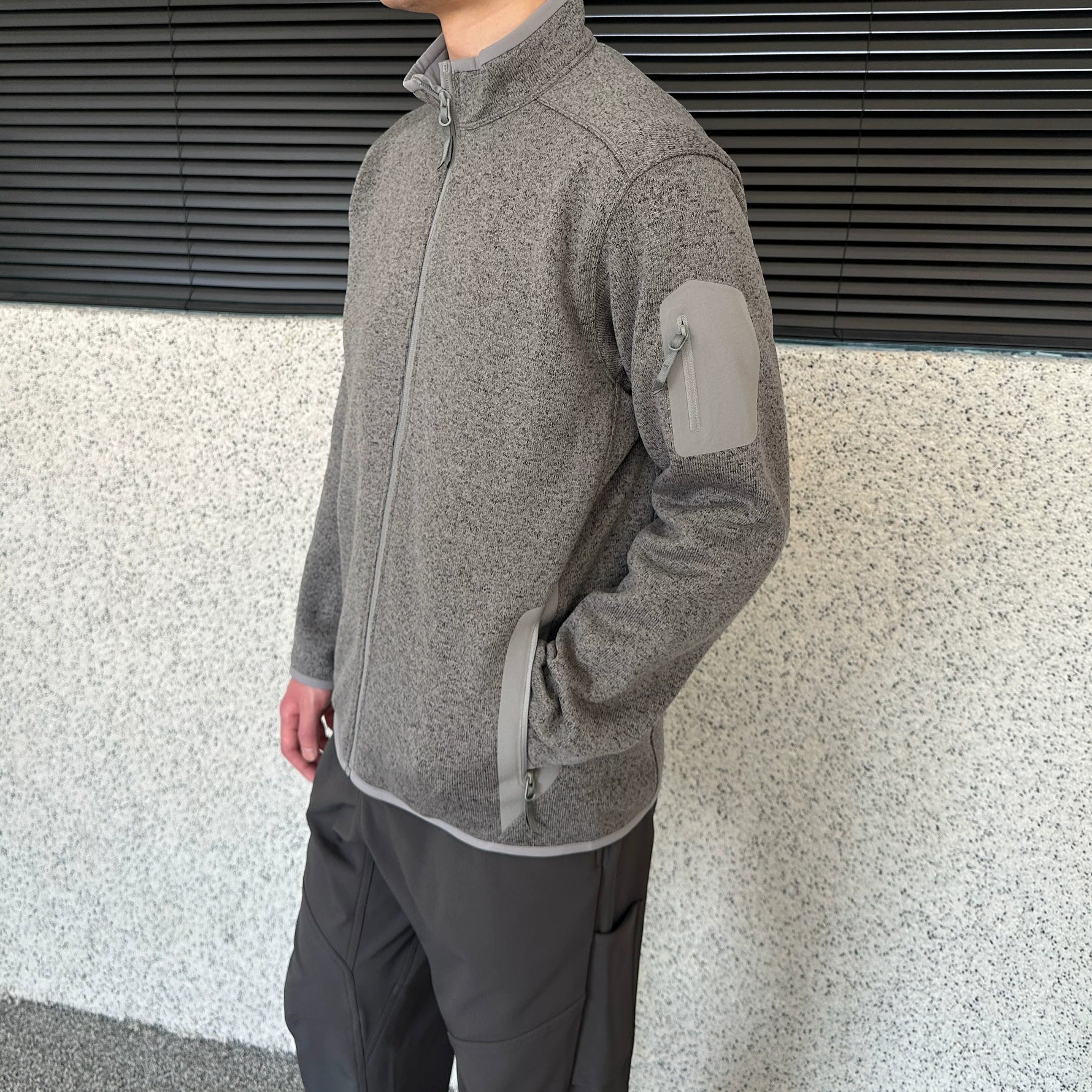 Zippered Stand Collar Fleece Jacket 3