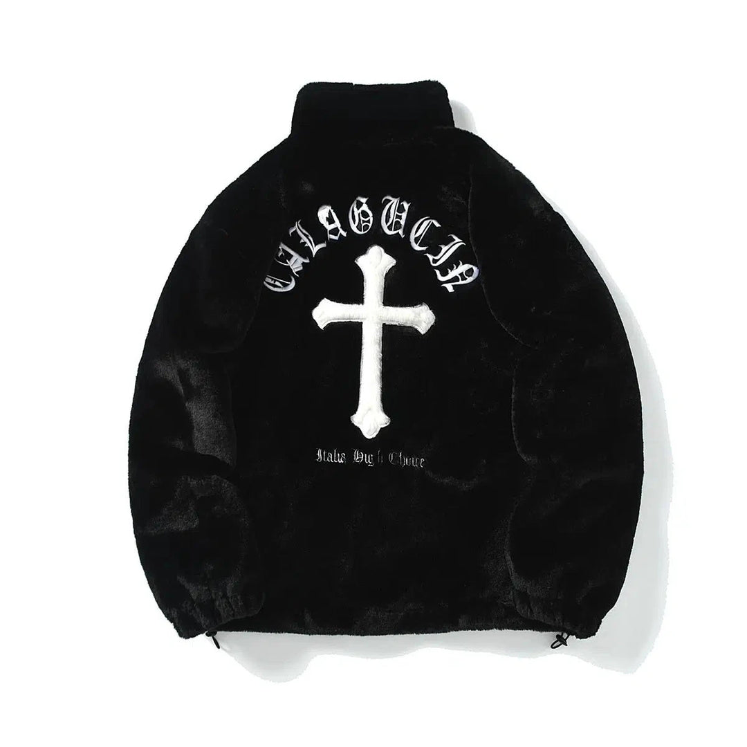 Tie-Dye Furry Quilted Plush Jacket