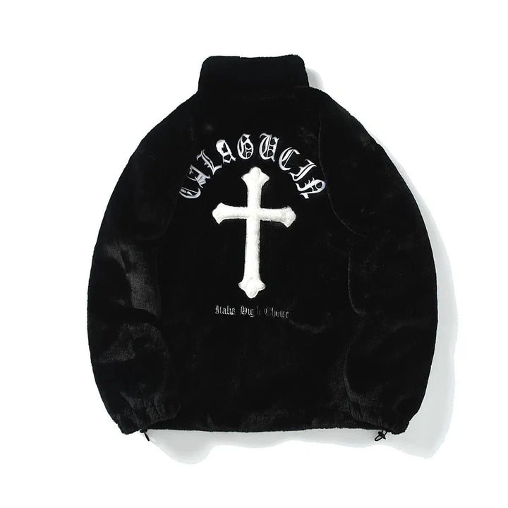 Tie-Dye Furry Quilted Plush Jacket
