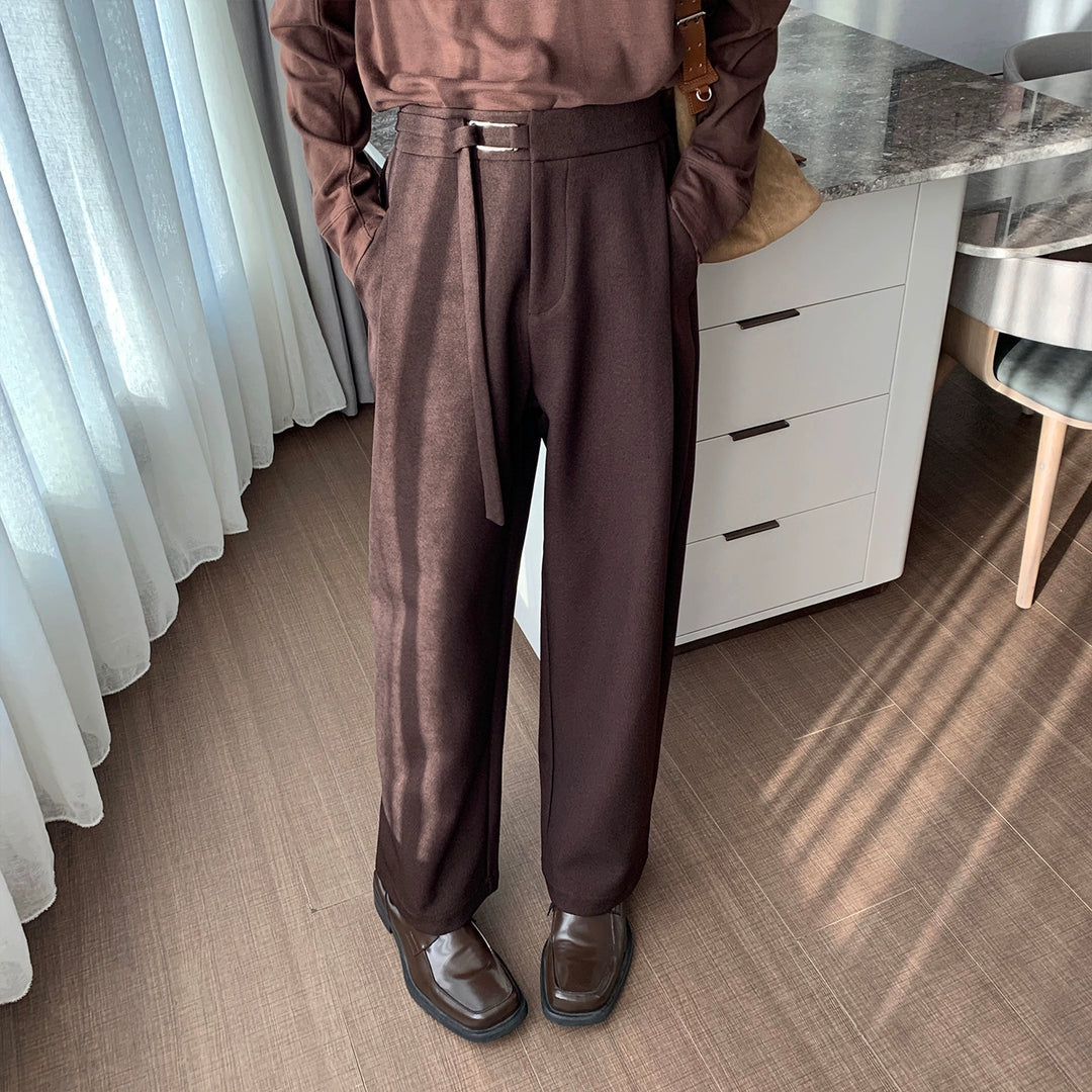 Loose Fit Wide-Leg Straight Pants