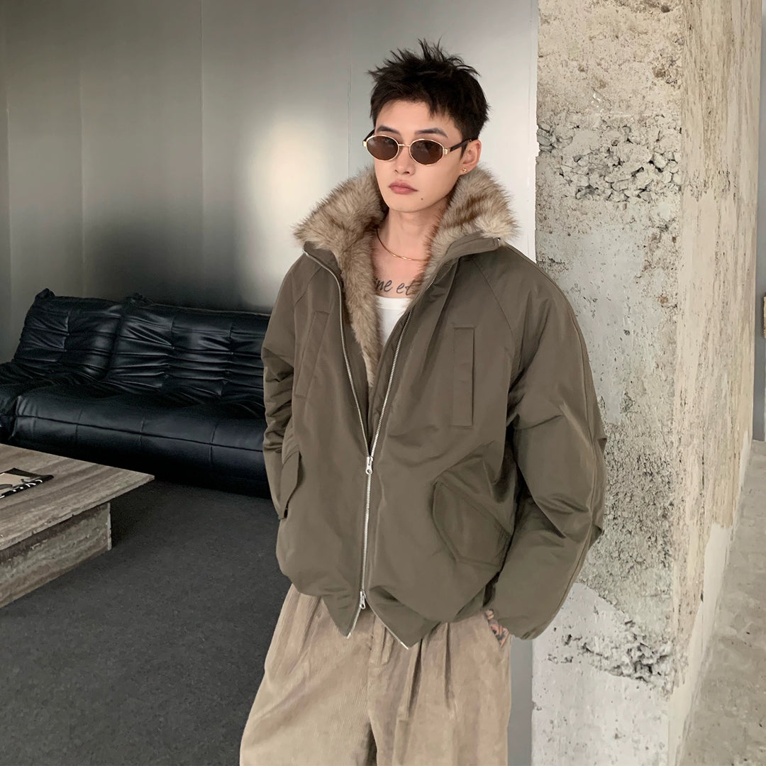 Fur Collar White Duck Down Jacket