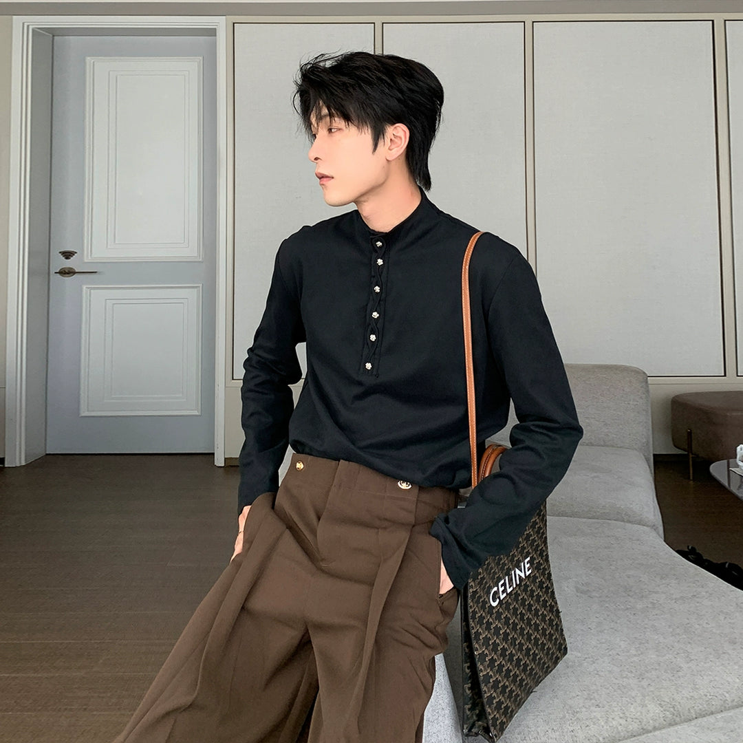 Long Sleeve Mock Neck Pullover