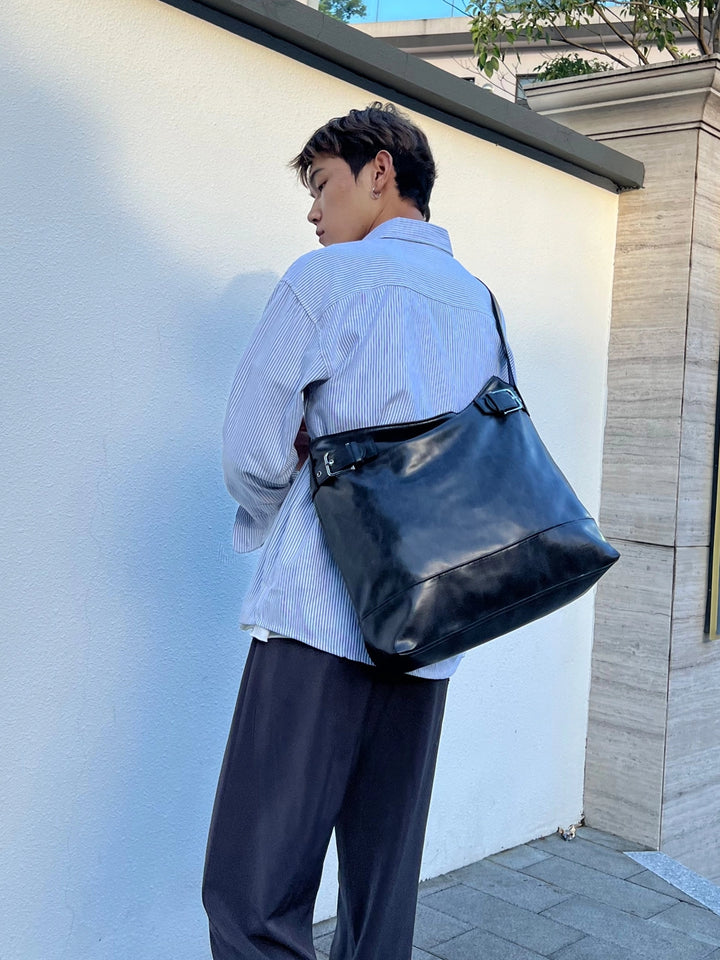 Retro Leather Messenger Bag
