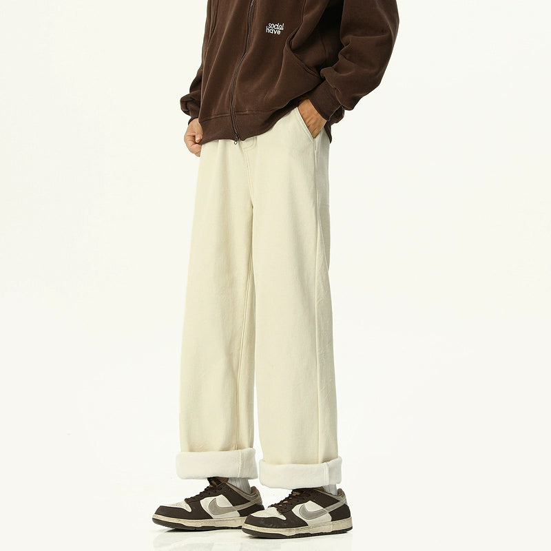 Fleece Lined Loose Fit Drawstring Pants