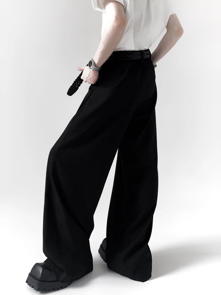 Wide Leg High Waist Straight Pants