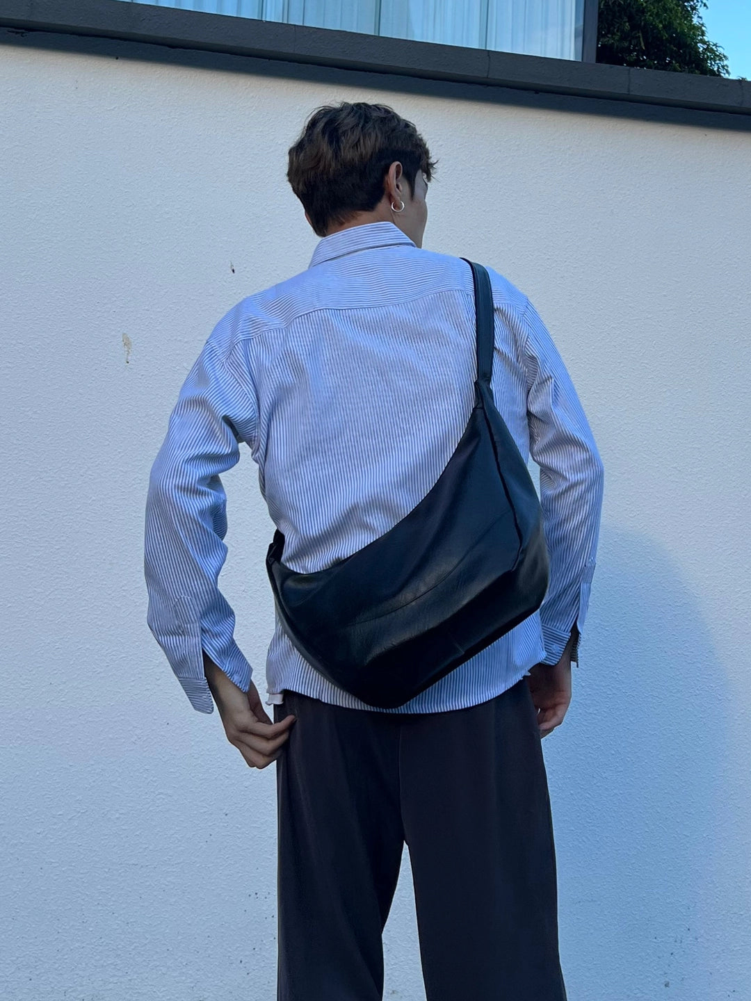 Deri Seyahat Hobo Messenger Çantası 