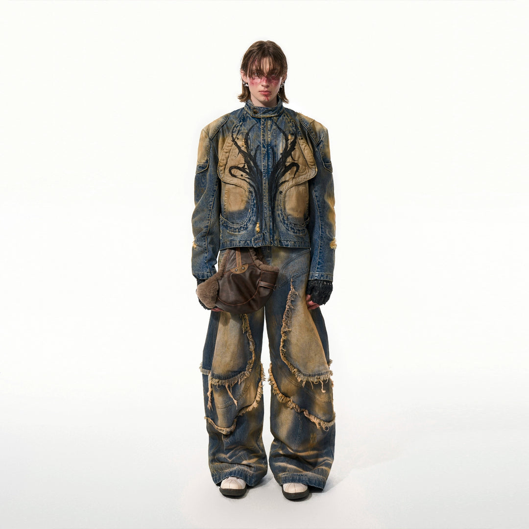 Distressed Hand-Painted Suit