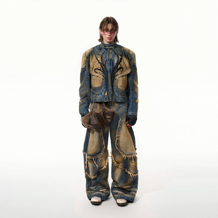 Distressed Hand-Painted Suit