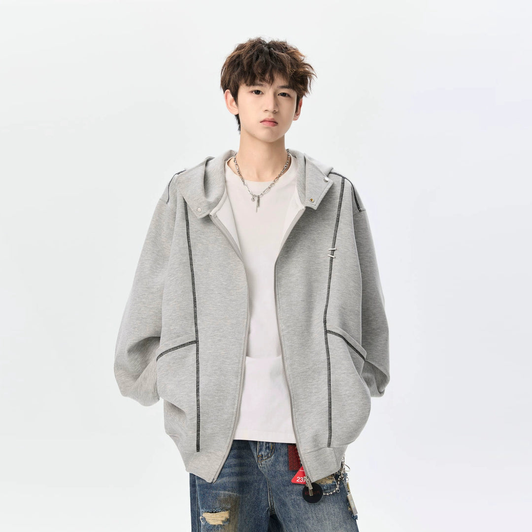Zip Up Hooded Sweatshirt Jacket